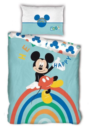 Disney Mickey Happy Lenjerie de pat 140×200cm, 63×63 cm Microfibre