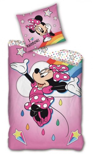 Disney Minnie Rainbows Lenjerie de pat 140×200cm, 63×63 cm Microfibre