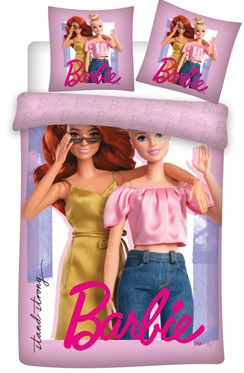 Barbie Duo Lenjerie de pat 135×200cm, 80×80 cm