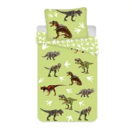   Dinozaur Set de lenjerie pentru copii Green 100×135cm, 40×60 cm