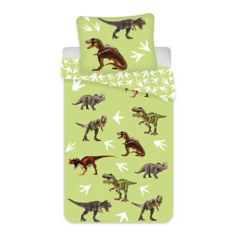 Dinozaur Set de lenjerie pentru copii Green 100×135cm, 40×60 cm