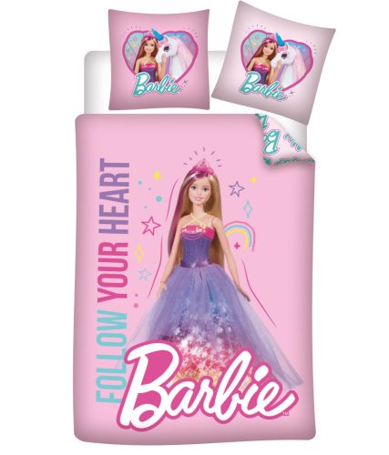 Barbie Follow Your Heart, Lenjerie de pat pentru copii (mic) 100×135 cm, 40×60 cm