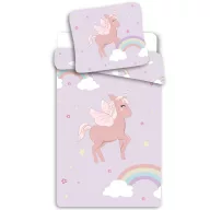   Unicorn Cloudy Pink set de lenjerie de pat 140×200cm, 70×90 cm