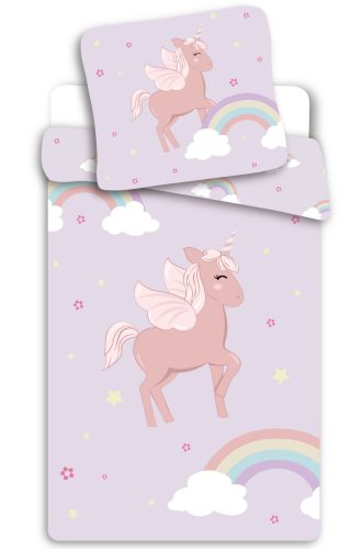 Unicorn Cloudy Pink, lenjerie de pat 140×200 cm, 70×90 cm