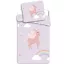 Unicorn Cloudy Pink set de lenjerie de pat 140×200cm, 70×90 cm