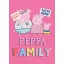 Purcelușa Peppa Pătură Family Pink din polar 100x140cm