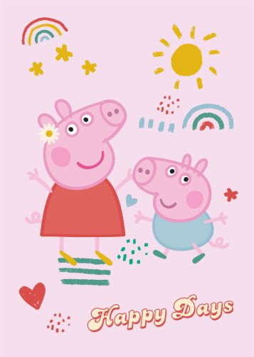 Purcelușa Peppa Happy Days Pătură polar 100 x 140 cm