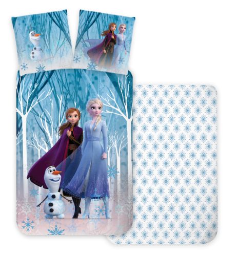 Disney Regatul de gheață Snowflakes, lenjeria de pat 140×200 cm, 70×90 cm