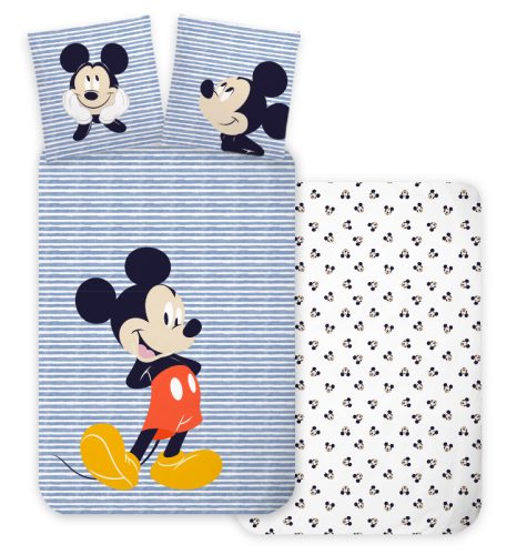 Disney Mickey Strip, Lenjerie de pat pentru copii (mic) 100×135 cm, 40×60 cm