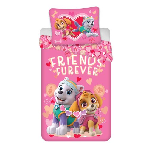 Patrula Cățelușilor Friends Furever set de lenjerie pentru copii 100×140cm, 40×45 cm