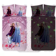   Disney Regatul de gheață Purple lenjerie copii luminoasă 100x135cm, 40x60cm