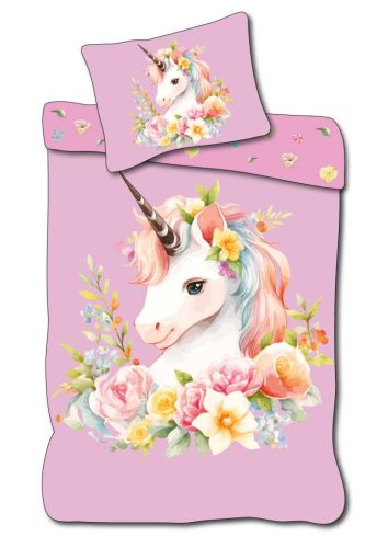 Unicorn Wreath set lenjerie de pat 140×200cm, 70×90 cm