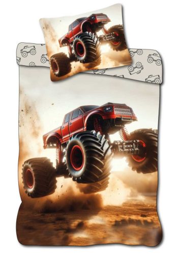 Vehicul Rally Lenjerie de pat Monster Truck 140×200cm, 70×90 cm