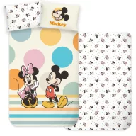   Disney Mickey  Duo set de lenjerie de pat pentru copii 100×135 cm, 40×60 cm