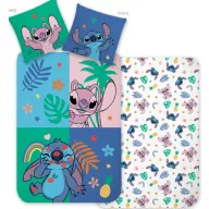   Disney Lilo și Stitch Tropical Friend copii, lenjerie de pat pentru grădiniță 100×135 cm, 40×60 cm