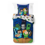   Minecraft Last Block Standing Lenjerie de pat Echoes of Hardcare 140×200 cm, 70×90 cm