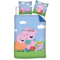   Purcelușa Peppa New Member lenjerie pentru copii, dimensiune grădiniță 100×135cm, 40×60 cm
