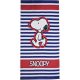 Snoopy Stripes prosop de baie, prosop de plajă 70x140cm