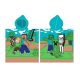 Minecraft Diamond Defender Poncho prosop de plajă 50x115 cm