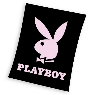 Playboy Black pătură polar de coral fleece 150x200cm
