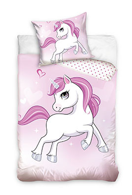 Unicorn Lenjerie de pat pentru copii 90x120 cm, 40x60 cm