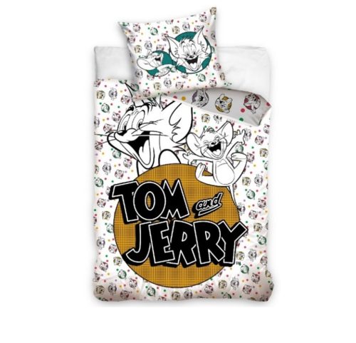 Tom și Jerry White Lenjerie de pat 140×200cm, 70x90 cm