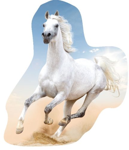 Cal Pernă decorativă albă, pernă modelată 43x30 cm