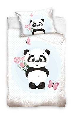 Panda Lenjerie de pat pentru copii 100x135 cm, 40x60 cm