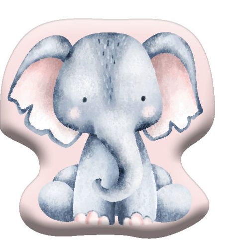 Elefant Pink pernă de formă, pernă decorativă 40x40 cm Velur