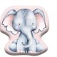 Elefant Pink pernă de formă, pernă decorativă 40x40 cm Velur