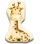 Girafă Yellow pernă decorativă 40x27 cm Catifea