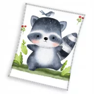   Ursuleț Spălător Little Bandit pătură fleece coral 110x140cm