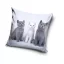 Pisică Trio husă decorativă pentru pernă 40x40 cm Catifea