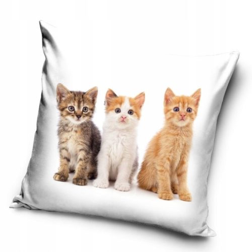Pisică Trio husă decorativă pentru pernă 40x40 cm