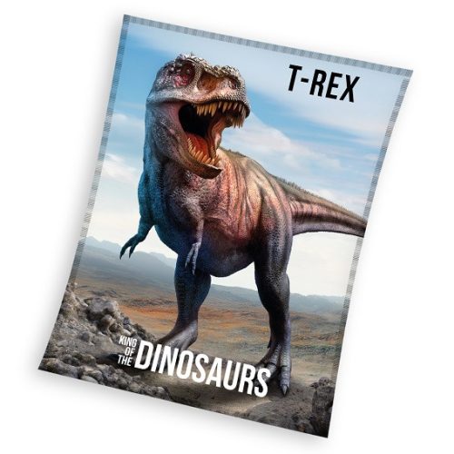 Dinozaur T-Rex pătură coral fleece polar 130x170cm