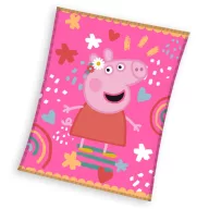 Purcelușa Peppa Piggy Tales pătură coral fleece 130x160cm