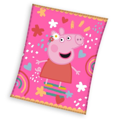 Purcelușa Peppa Piggy Tales pătură coral fleece 130x160cm