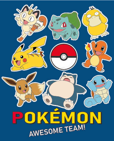 Pokémon Awesome Team pătură coral fleece 130x160cm