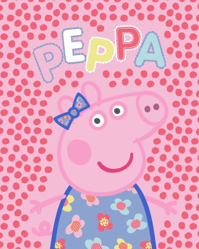 Purcelușa Peppa Dots pătură din flanel fleece 130x160cm