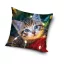 Pisică Cozy Lights husă decorativă pentru pernă 40x40 cm Catifea
