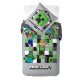 Minecraft Grey set de lenjerie de pat 140×200cm, 70×90 cm