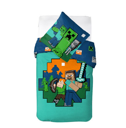 Minecraft Diamond Defender set de pat 140x200cm, 70x90 cm