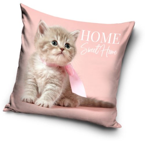 Pisică pink pernă roz, pernă decorativă 40x40 cm