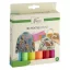 Colorat Nassau Set vopsea textilă 3D neon, 6 piese