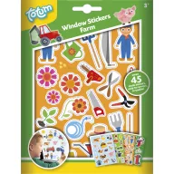   Animale Tools Set de autocolante pentru ferestre cu tematică de fermă