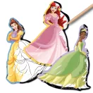 Prințesele Disney Fairytale autocolante pentru artă scratch set de 5