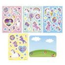 Unicorn Happy set autocolante pentru fereastră