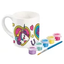 Unicorn Heart cană din porțelan vopsibilă 235 ml în cutie cadou