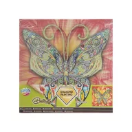   Fluture Flower kit de broderie cu diamante pe pânză 30x30 cm