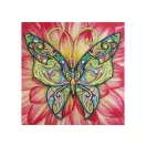 Fluture Flower kit de broderie cu diamante pe pânză 30x30 cm